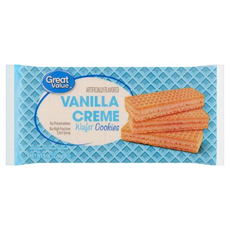Great Value Vanilla Creme Wafer Cookies 8 Oz