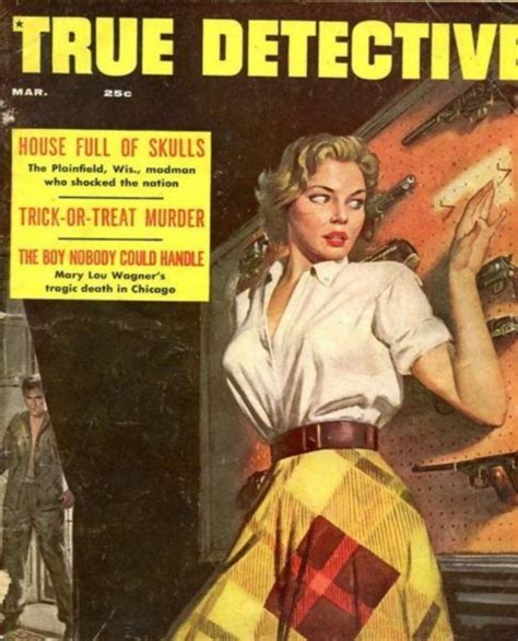 true detective march 1958 house of full skulls magazine detec
