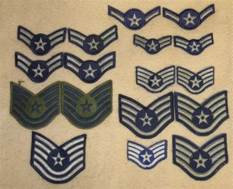 Lot Vintage Us Air Force Usaf Rank Patches Insignia