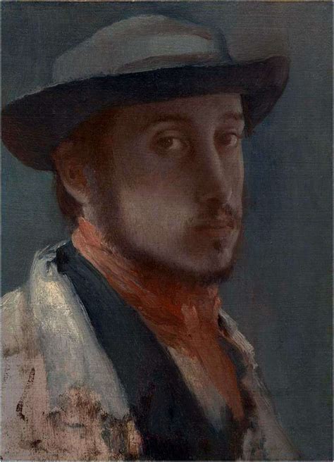 Der französische maler und bildhauer edgar degas zählt zu einem bedeutenden impressionisten. Autorretrato en un sombrero suave - Edgar Degas