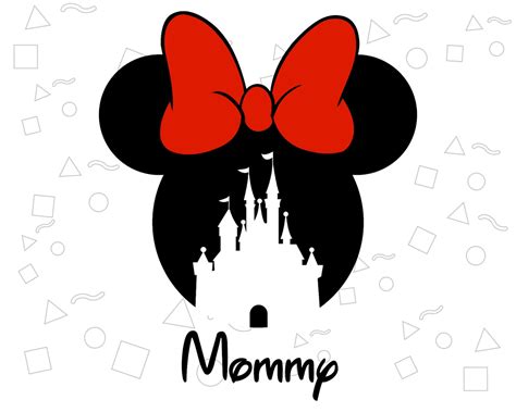 Castle Minnie Mouse Mommy Svg Disney Minnie Head Svg Cut Etsy