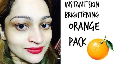 Instant Orange Skin Brightening And Glowing Pack To Lighten Tan