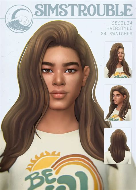 Cecilia Hair Simstrouble Sims 4 Hairs