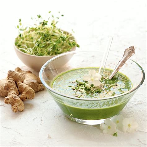 Ginger Sprout Smoothie With Your Home Grown Clover Or Alfalfa Sprouts
