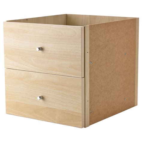 ikea kallax insert with 2 drawers birch effect 13x13 discouch