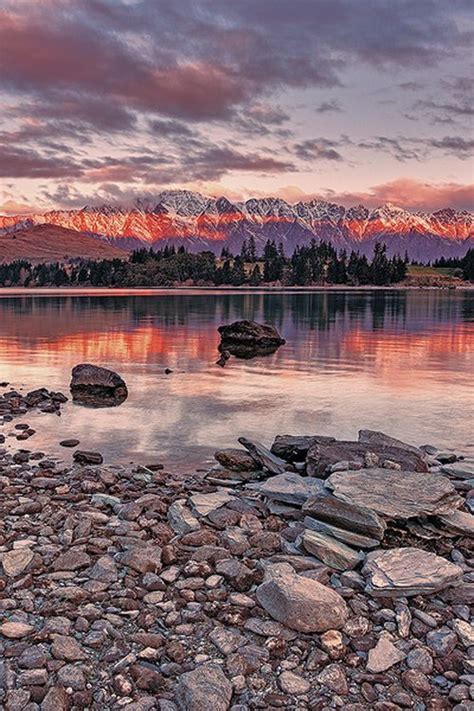 Sunset At Queenstown New Zealand By Tony Dailo Queenstown New