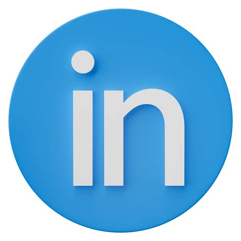 3d Linkedin Logo Icon Isolated On Transparent Background 22498377 Png