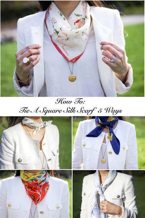 How To Tie A Square Silk Scarf 5 Ways About How To Tie A Square
