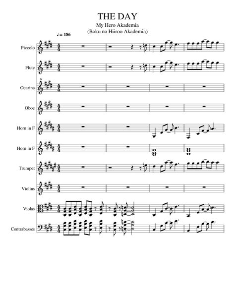 The Day My Hero Academia Op 1 Sheet Music For Flute