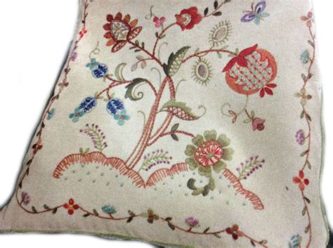 Bucilla Crewel Embroidery Jacobean Pillow Kit Tree Butterfly Crewel