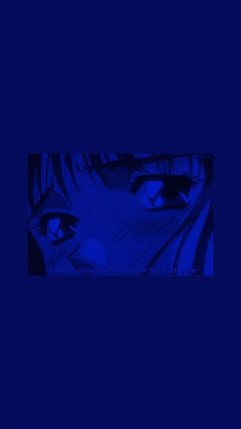 Dark Blue Anime Wallpapers Wallpaper Cave