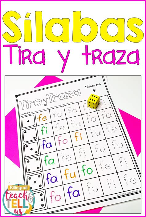 Silabas Phonics Activities Elementary Spanish Lessons Dual Language