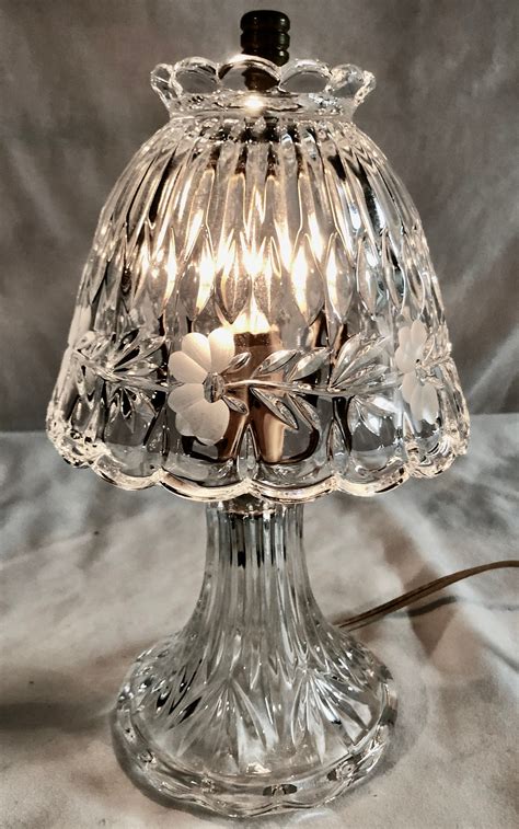 Vintage Princess House Lead Crystal Glass Table Lamp Etsy
