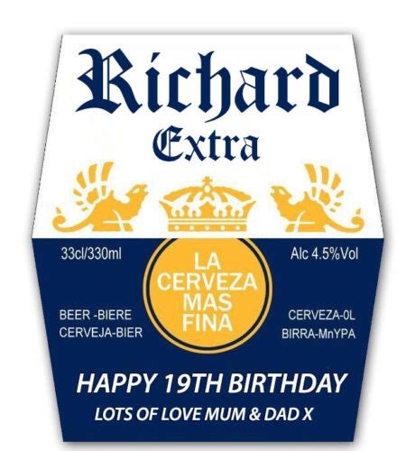 4 X Personalised Corona Beer Bottle Labels Party Birthday Wedding