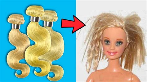 Barbie Doll Hair Makeover Transformation With Hair Extensions Youtube