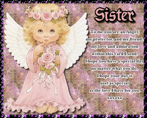 Sister To Me You Are An Angel Free For Brother And Sister Ecards 123