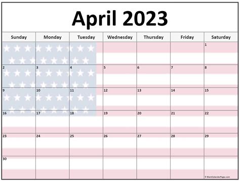 April 2023 Calendar Free Printable Gambaran