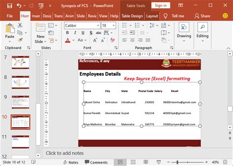 How To Insert Excel File In Ppt Javatpoint