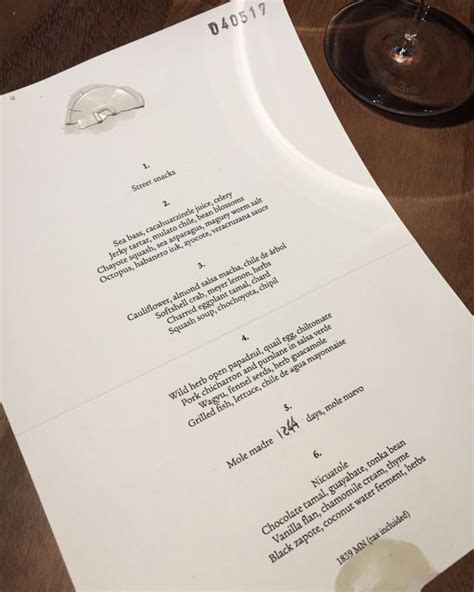 The Tasting Menu For Lunch At Pujol In Mexico City Read The Review On