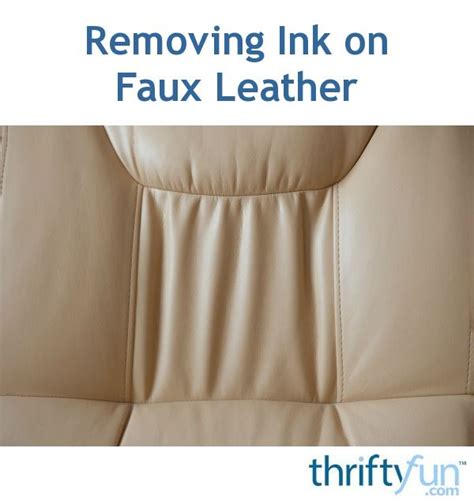 There are countless methods and cleaners aimed at eliminating stubborn stains from everything to clothing, carpet, and furniture. Removing Ink on Faux Leather | Remove ink from leather ...