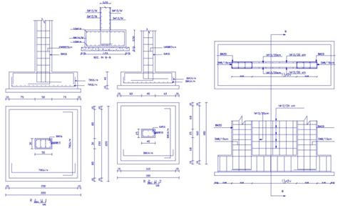Rcc Column And Layout Of Foundation Details Has Given In This Autocad