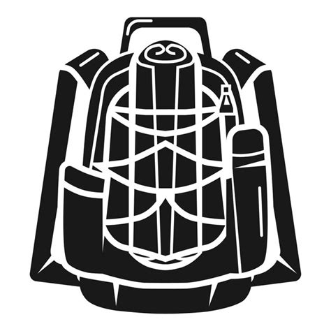 Icono de mochila turística ilustración simple del icono de vector de