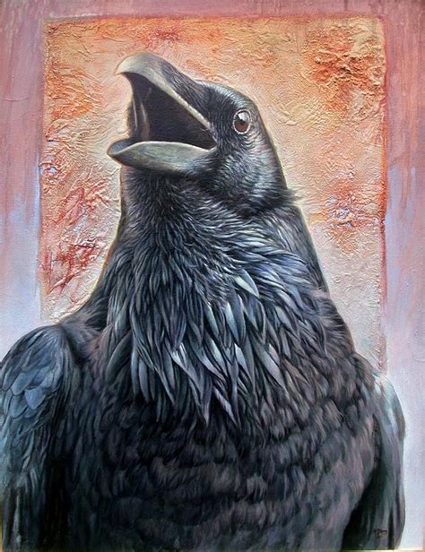 Raven Painting By Hans Droog Fine Art America
