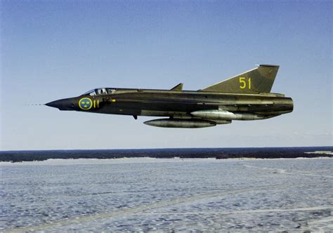 Air Aircraft Fighter Force Jet Military Saab Swedish 35 Draken