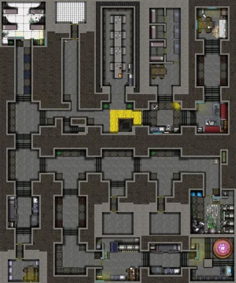 Bunker Gamma Prison Rpg Maps Modern Rpg Maps Underground Base