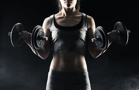 Woman Fitness Dumbbell Dumbbells Arm Strength Hd Wallpaper