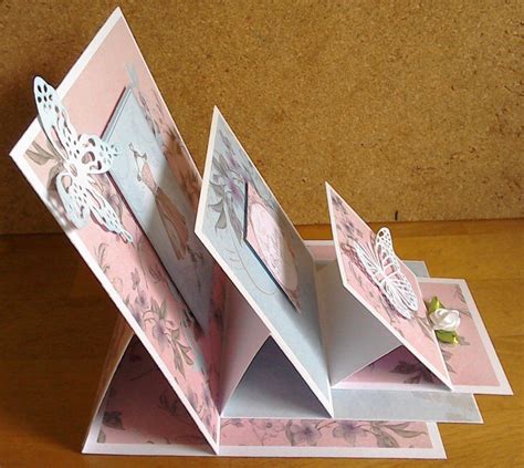 Triple Stacked Easel Card Card Making Templates Fancy Fold Cards