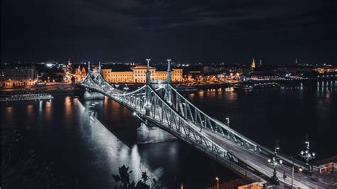 Liberty Bridge Budapest Hungary Connects Buda Pest Via The