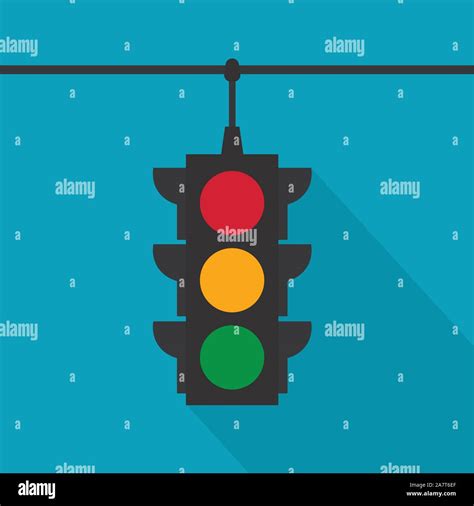 Hanging Traffic Lights Icon Vector Illustration Stock Vector Image