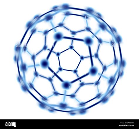 Buckminsterfullerene Computer Graphic Of A Molecule Of