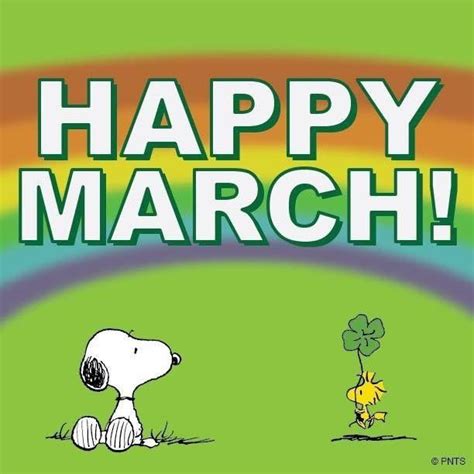 Snoopy Love Snoopy And Woodstock Happy March Hello March Peanuts