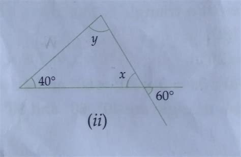 Find The Values Of X And Y In Each Of The Following Diagrams