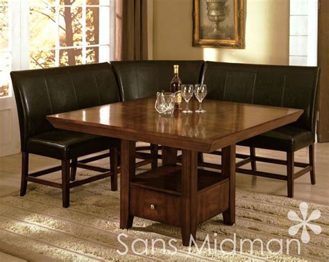 New 6 Pc Nook Dining Room Set W Table 2 Chairs 2 Benches And Corner Seat Kitchen Table Bench