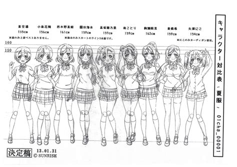 Love Live Character And Item Reference Sheets X Post Ranimeproduction