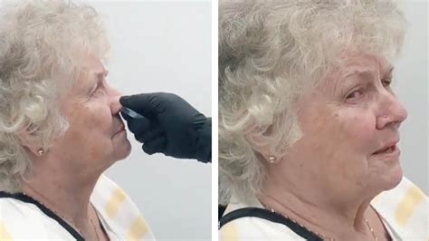 grandma gets her nose pierced for the first time youtube