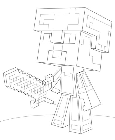 Minecraft coloring pages is approach method to the children to explain about the goodness or badness of playing minecraft. Minecraft Steve Diamond Armor coloring page from Minecraft ...