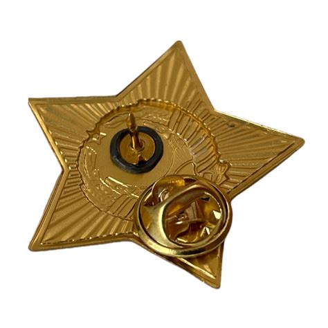 Soviet Ussr Russian Metal Pin Badge Eagle Fsb Kgb Shield Red Star