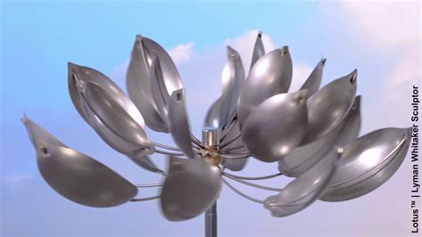 Lotus Stainless Steel Wind Sculpture In Wide Screen Video 1 Youtube