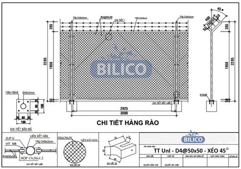 Cách làm hàng rào lưới B40 và bản vẽ xây dựng CHI TIẾT Bilico Sửa