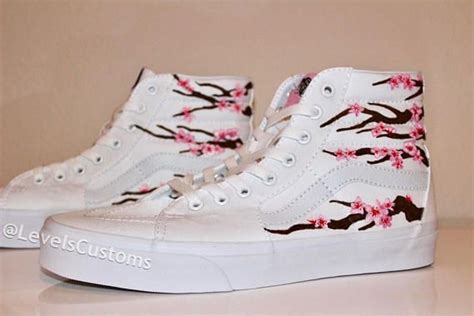 Cherry Blossom Custom Vans Custom Vans Custom Sneakers Designer