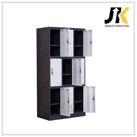 9 Door Metal Gym Powder Coated Steel Storage Locker China Modern