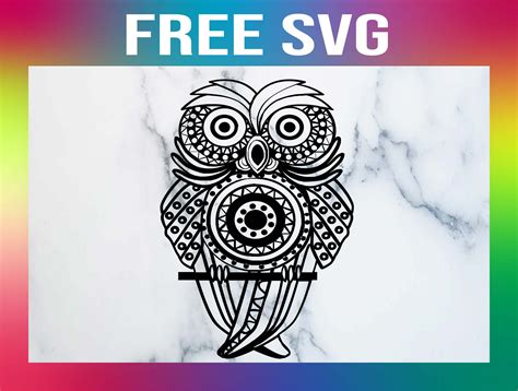 Free Owl Mandala SVG