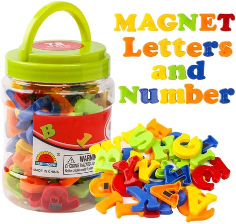 Raeqks Magnetic Letters Numbers Alphabet Abc Colorful 123 Refrigerator