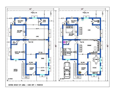 North Facing House Plan And Elevation 2 Bhk House Pla