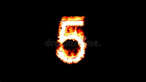 Number 8 With Fire Effect On Plain Black Background Stock Video Video