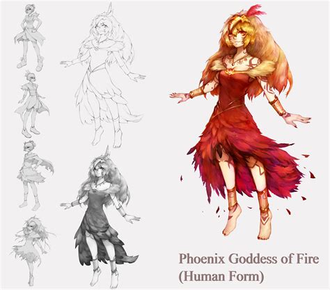 Artstation Phoenix Goddess Character Sheet
